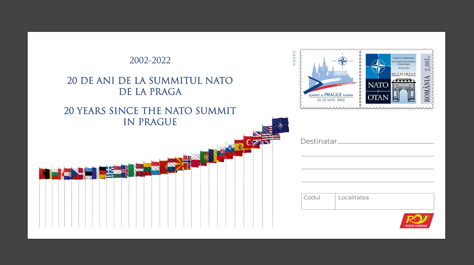 Summitul NATO în filatelie - Bucureşti, 29 noiembrie 2022